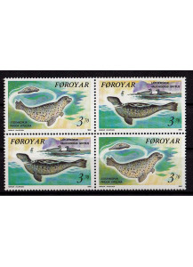ISOLE FAROER 1992 francobolli serie completa nuova Unificato 231/2
